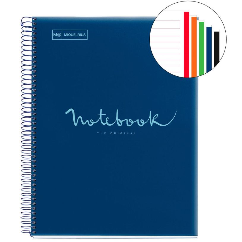 8422593485668-Notebook Emotions, couverture souple, A4 lignes horizontales 7 mm, 120 feuilles de 5 coule-P_405189271_2-1