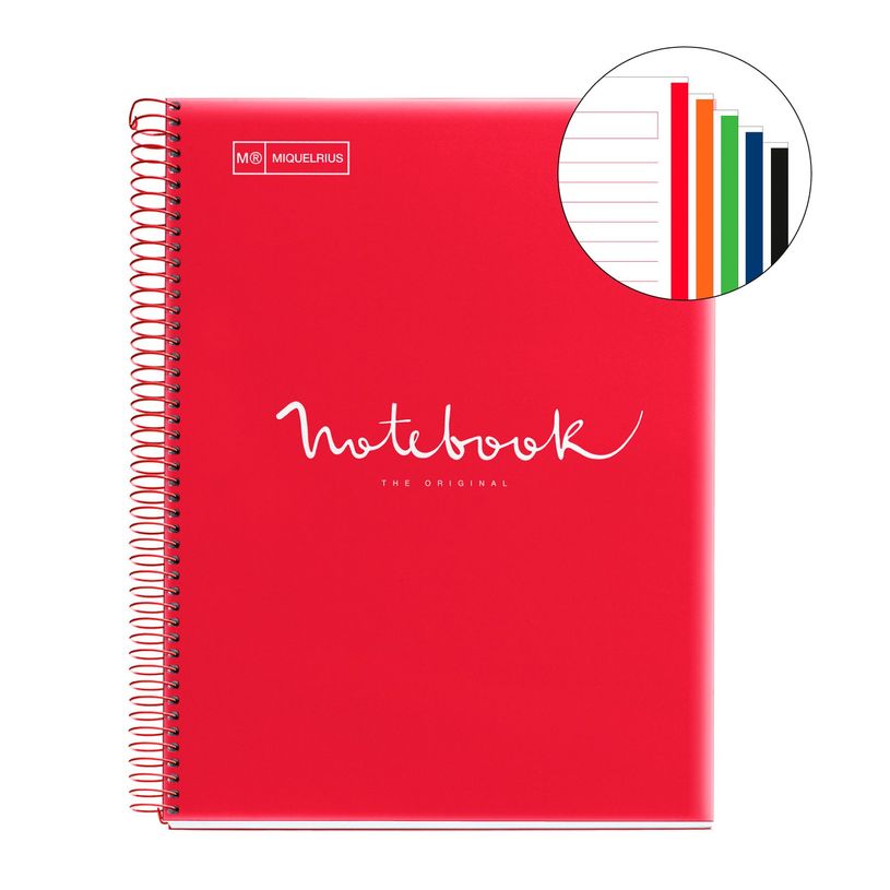 8422593485699-Notebook Emotions, couverture souple, A4 lignes horizontales 7 mm, 120 feuilles de 5 coule-P_405189273_2-1