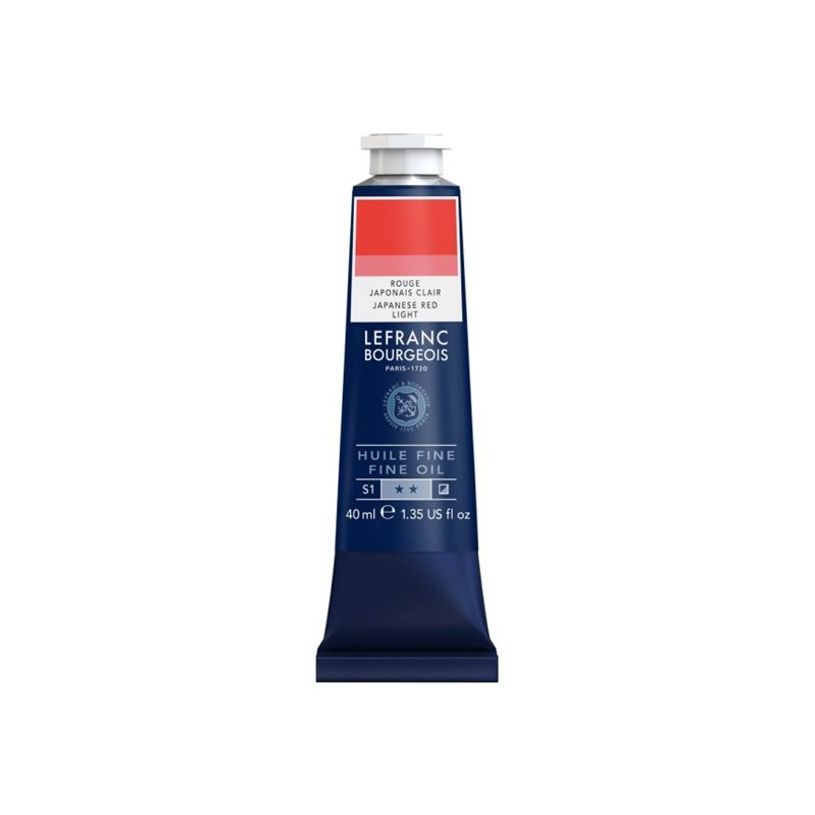 3013643017615-Lefranc Bourgeois - Peinture à l'huile - rouge japonais clair - opaque - fine - 40 ml-P_405216743_2-0