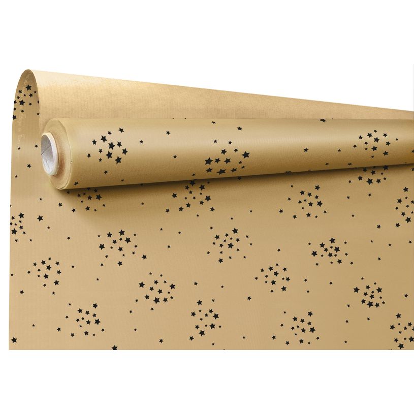 3281650603859-Rouleau papier cadeau kraft Starry 0,70 x 50 m-P_405221650_1-0