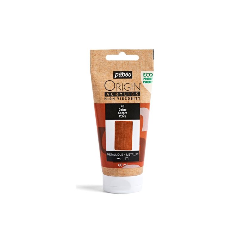 3167868170430-Pebeo Origin - Peinture - acrylique à base d'eau - cuivre - opaque - métallique - 60 ml-P_405223788_2-0