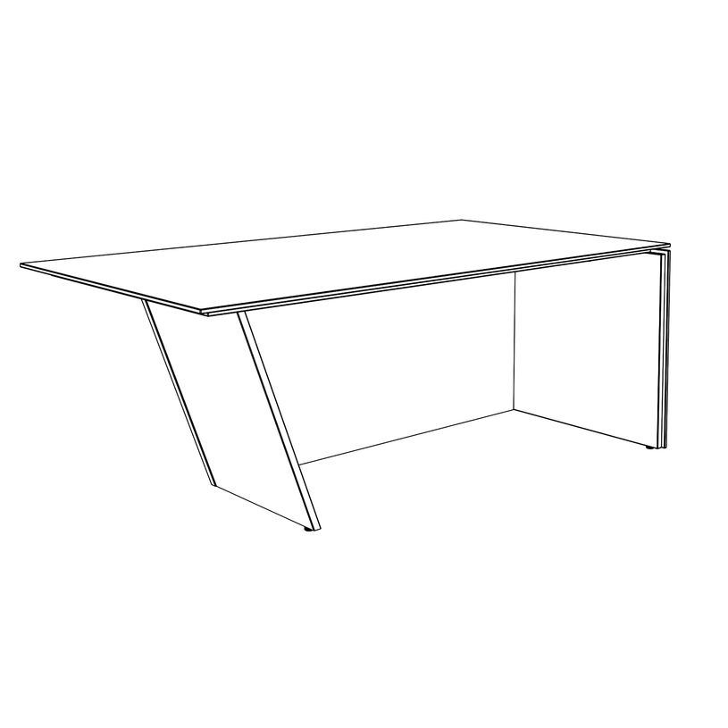 3253310544062-Bureau KHEOPS avec pied droit à droite - L200 - plateau imitation chêne clair - structur-P_405223983_3-2