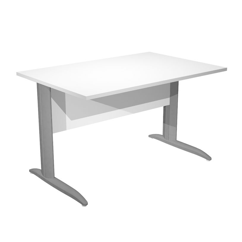 0404052255782-Bureau droit Trend - L160 - Pieds métals - plateau blanc - pied anthracite-P_405225578_1-0