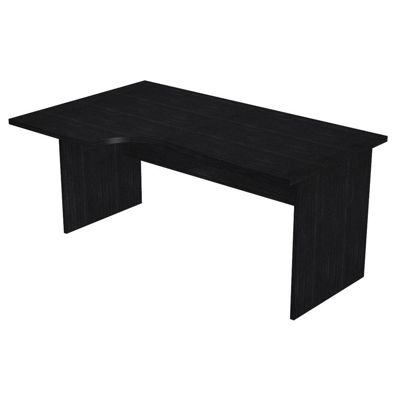 0404052257526-Bureau compact Trend - L160 cm - retour à gauche - pieds panneaux - plateau imitation fr