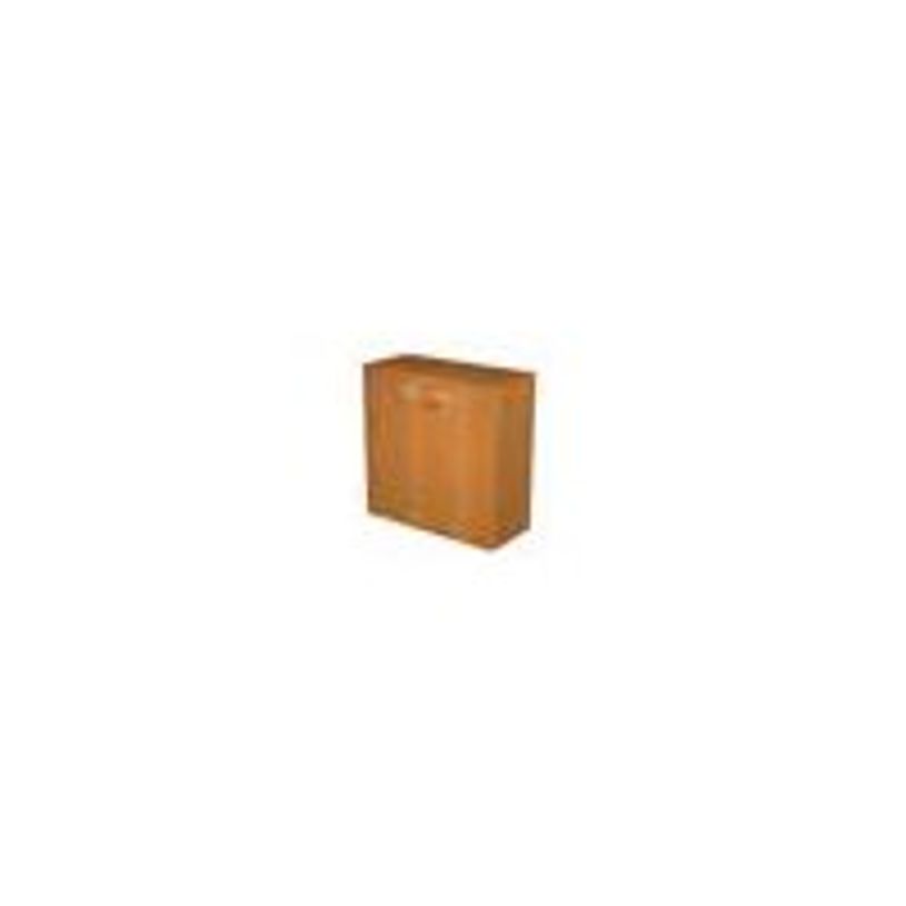 0404052257595-Bibliothèque basse Trend - L80xP35xH72 cm - 2 portes en mélaminé avec serrure - imitati-P_405225759_1-0