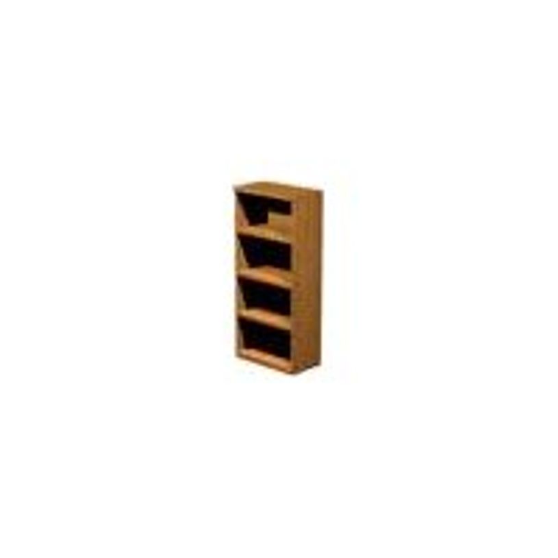 0404052257694-Bibliothèque haute Trend - L80xP35xH180 cm - 2 portes en mélaminé avec serrure - gris-P_405225769_1-0