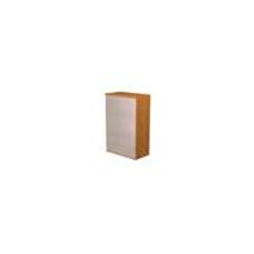 0404052257816-Bibliothèque mi-haute Trend - L80xP35xH120 cm - 2 portes en verre dépoli - gris-P_405225781_1-0