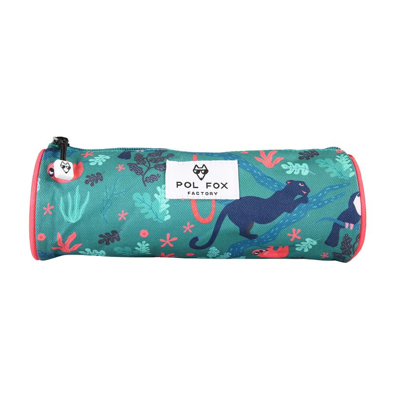 3663842008787-Trousse ronde Jungle- 2 compartiments- vert- Pol Fox-P_405225981_1-0