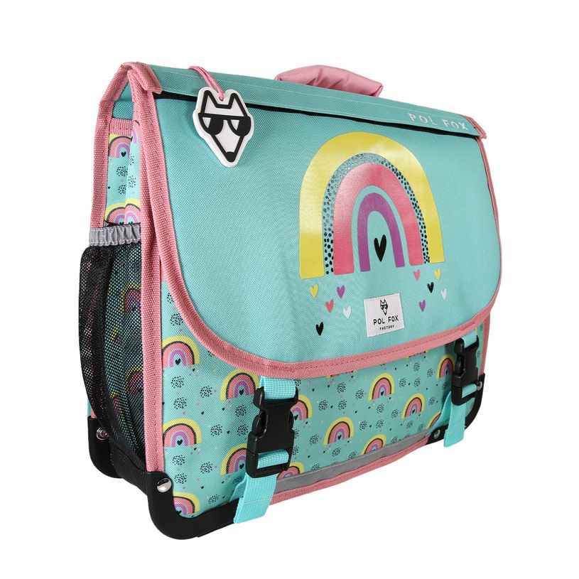 3663842008862-Cartable 38 cm Rainbow- 2 compartiments- vert turquoise-  Pol Fox-P_405225986_3-2