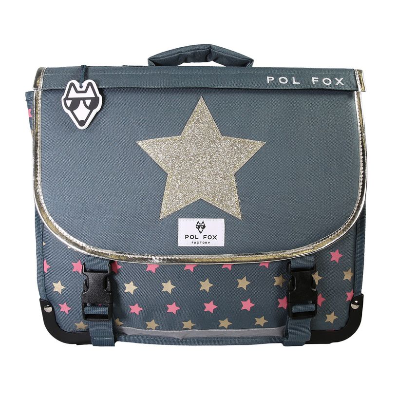 3663842008954-Cartable 35 cm Wonder Fox- 2 compartiments- gris-  Pol Fox-P_405225989_4-3