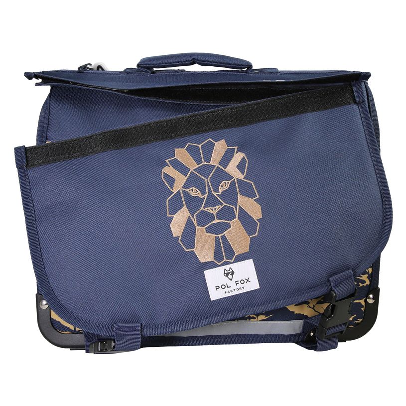 3663842009012-Cartable 38 cm Lion- 2 compartiments- marine-  Pol Fox-P_405225994_2-1