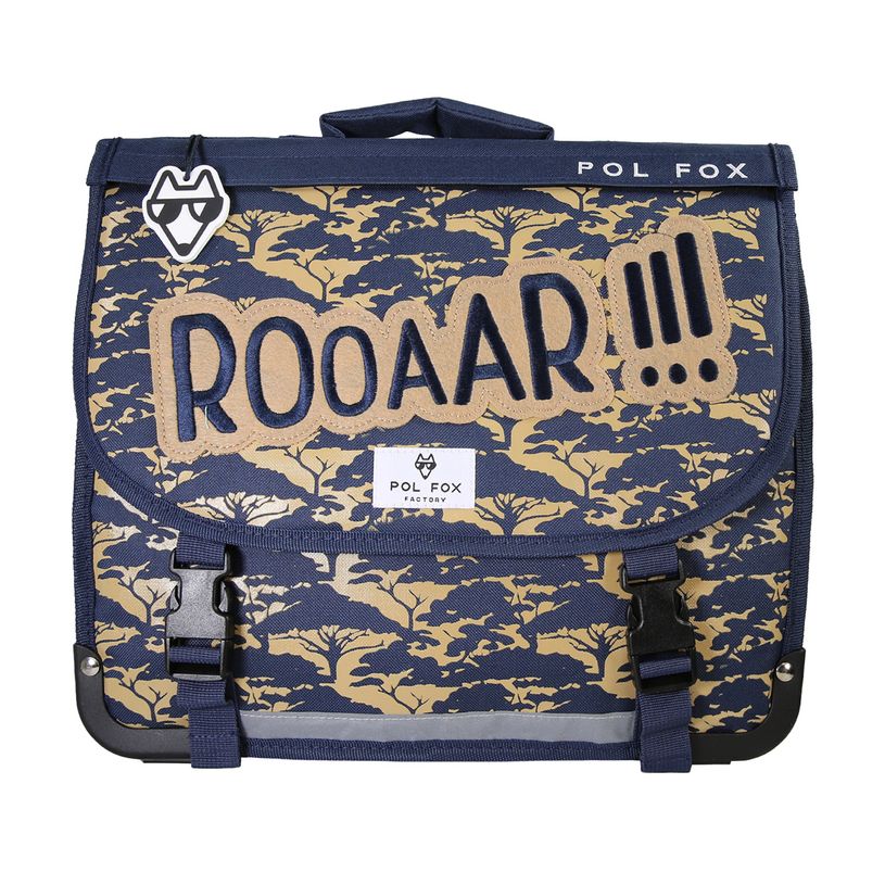 3663842009012-Cartable 38 cm Lion- 2 compartiments- marine-  Pol Fox-P_405225994_4-3