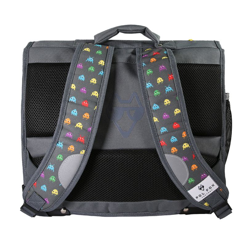 3663842009173-Cartable 41 cm Space Invader- 2 compartiments- gris- Pol Fox-P_405226007_6-5