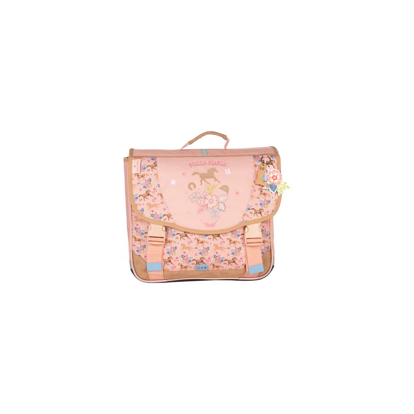 3661507923017-Cartable 38 CM STALLA BIANCA GALOP-2 compartiments- rose- Kid'Abord -P_405226116_1-0