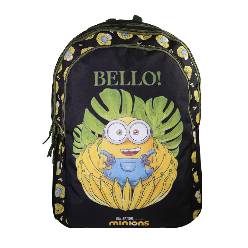 3666311030890-Sac a dos Les Minions - 46cm -  2 compartiments - noir - Bagtrotter-P_405226184_1-0