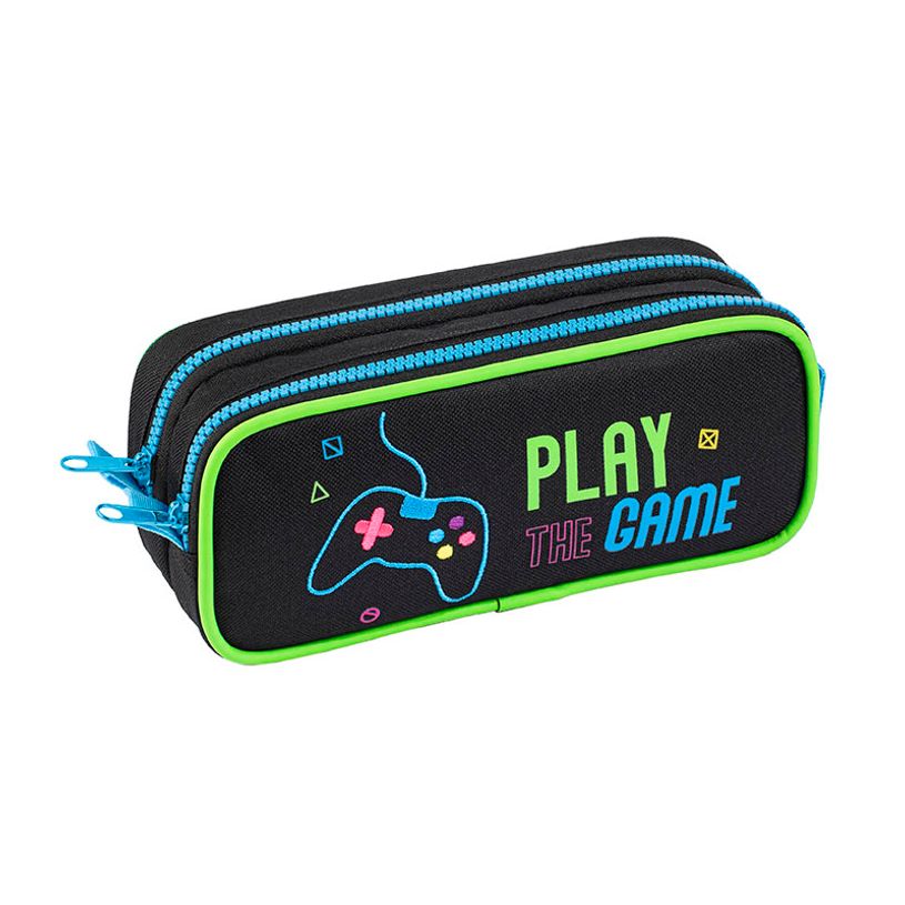 3135258774339-Trousse Player one - 2 compartiments - Noir - Viquel-P_405226374_1-0