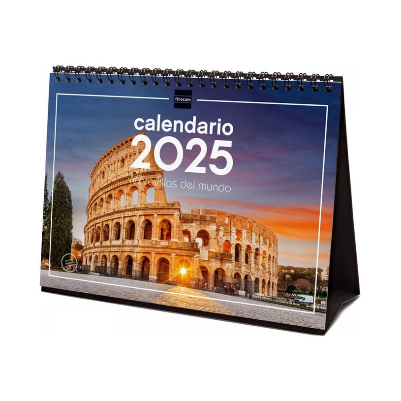 8422952383086-Finocam - Calendrier - de bureau - 2025 - wonders of the world - mois à afficher - S - 21-P_405226636_5-0