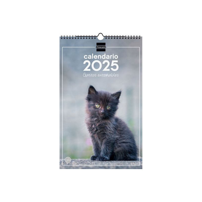 8422952382768-Finocam - Calendrier - fixation murale - 2025 - cute kittens - mois à afficher - 250 x 40-P_405226882_2-0