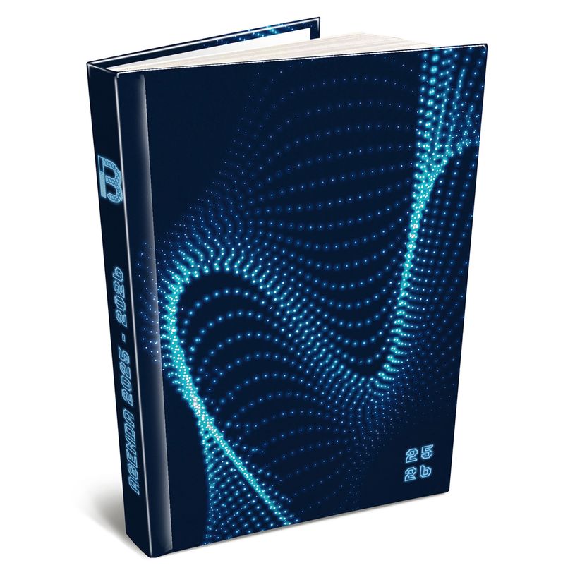 3592930025910-Agenda RDC reliure intégra année scolaire BOUCHUT "Techno" 12,5 x 17,5 cm coloris bleu P-P_405227444_1-0
