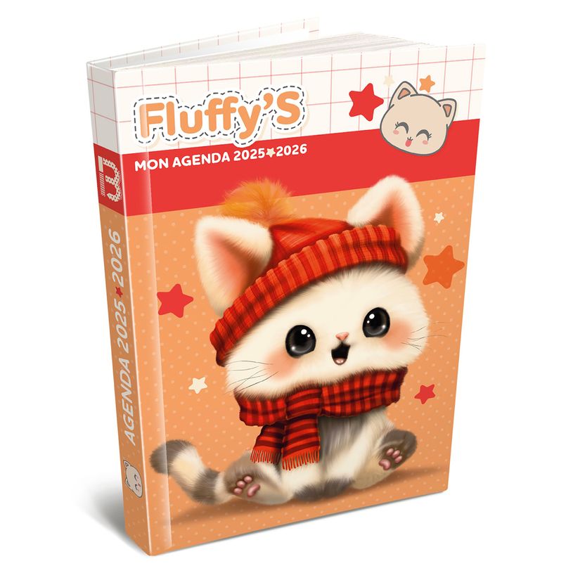 3592930026092-Agenda RDC reliure intégra année scolaire BOUCHUT "Fluffy's Chat" 12,5 x 17,5 cm PEFC 70-P_405227457_1-0