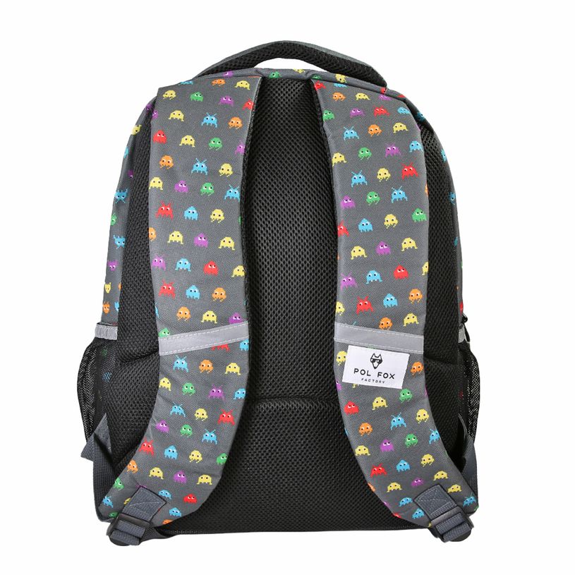 3663842009197-Sac a Dos Space Invader- 2 compartiments- gris- Pol Fox-P_405227925_5-4