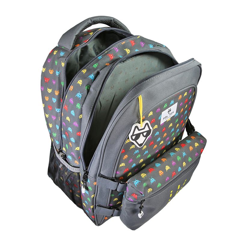 3663842009197-Sac a Dos Space Invader- 2 compartiments- gris- Pol Fox-P_405227925_6-5