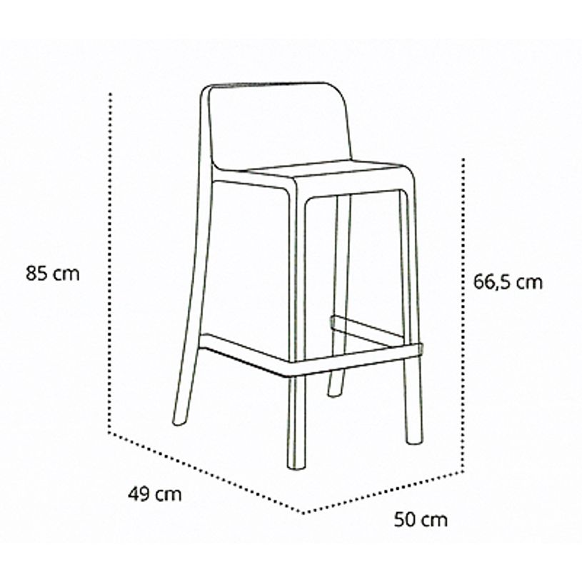 3701394607628-Tabouret snack empilable MINI ATTIC - Ezpeleta professionnel - Brique-P_405227948_2-1