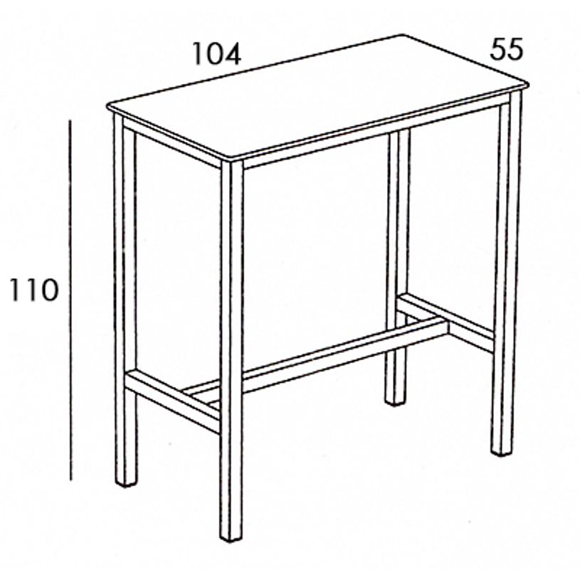 3701394607734-Table haute 104 x 55 cm URBAN - ezpeleta professionnel - Anthracite-P_405227996_6-5