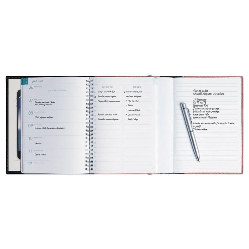 3660942087650-Agenda de bureau spiralé 16 mois Paloma All in One - 1 semaine sur 1 page - 15 x 21 cm - -P_405228046_3-2