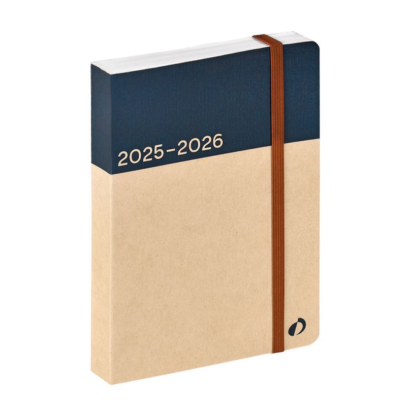 3371010532360-EUROTEXTAGENDA RECYCLÉ ML Arrakis - Marine - 12x17 cm - avec élastique - Journalier - 12 mois -P_405228097_1-0