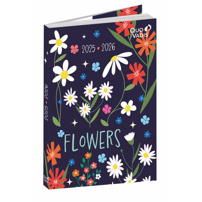 3371010531486-EUROTEXTAGENDA ML Sora - Fleurs - 12x17 cm - Journalier - 12 mois de août à juillet - Qu-P_405228154_1-0