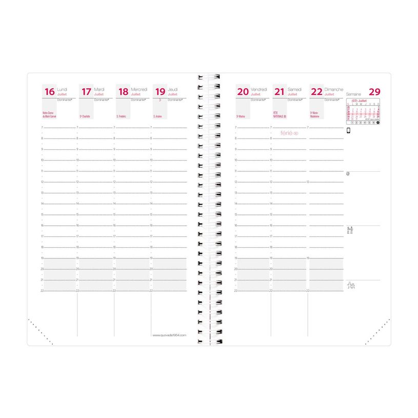 3371010431519-recharge pour agenda 2024-2025 - semainier - 10 x 15 cm - blanc - Quo Vadis Time & Life Po-P_405228218_1-0