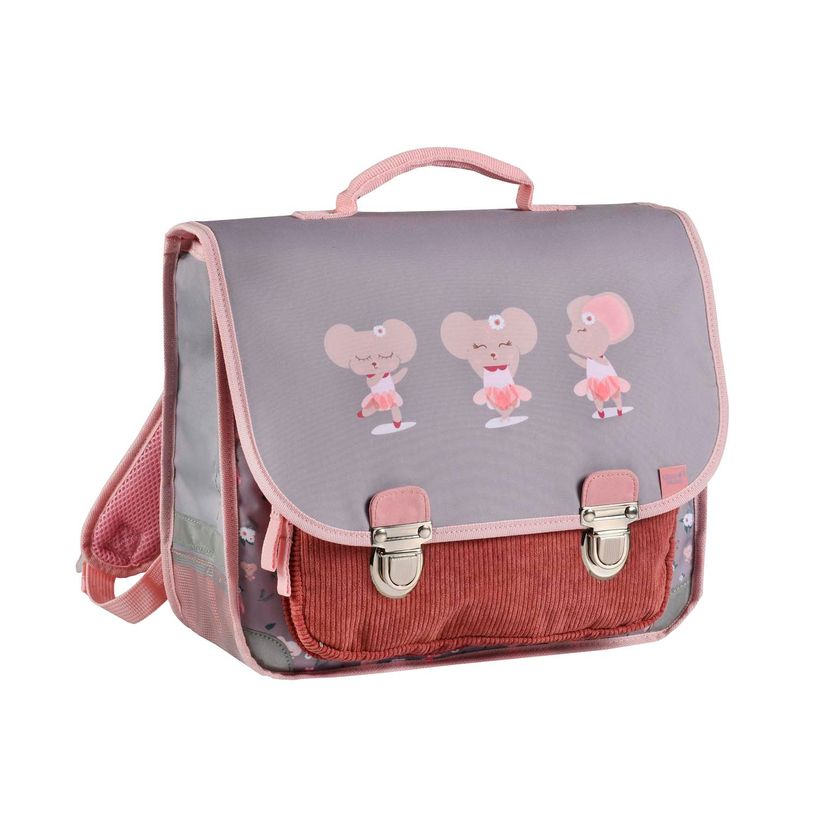 3371010472307-CARTABLE 36 VINTAGE - 2 COMPARTIMENTS Animascot - Souris - 36x30x14 cm-P_405228343_1-0