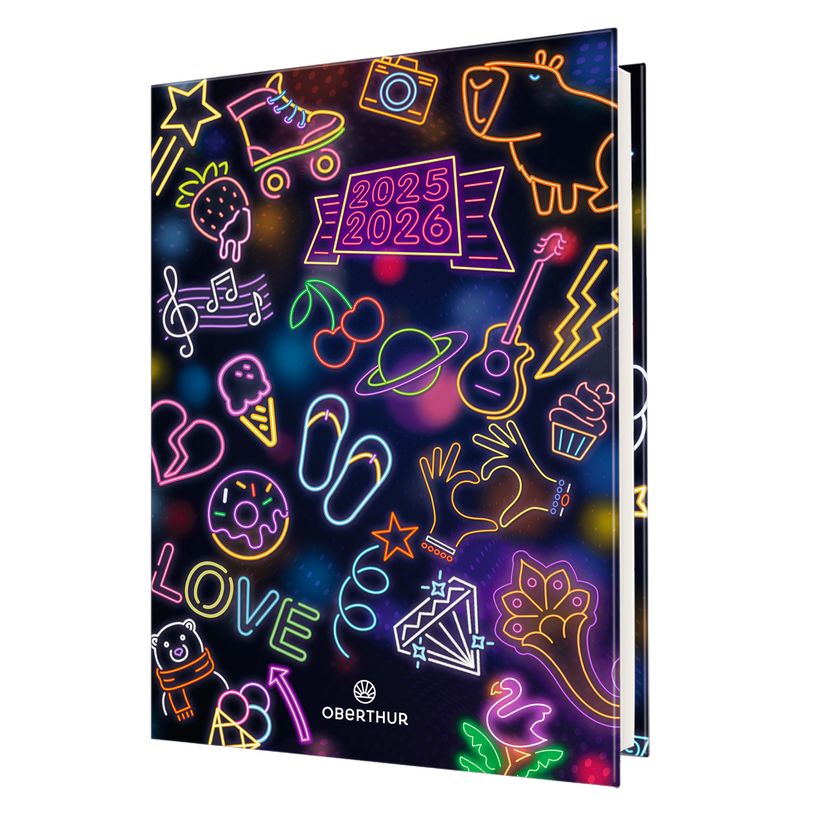 3664447193229-Agenda Neon - 1 jour par page - 12,5 x 17,5 cm - Oberthur-P_405228400_1-0