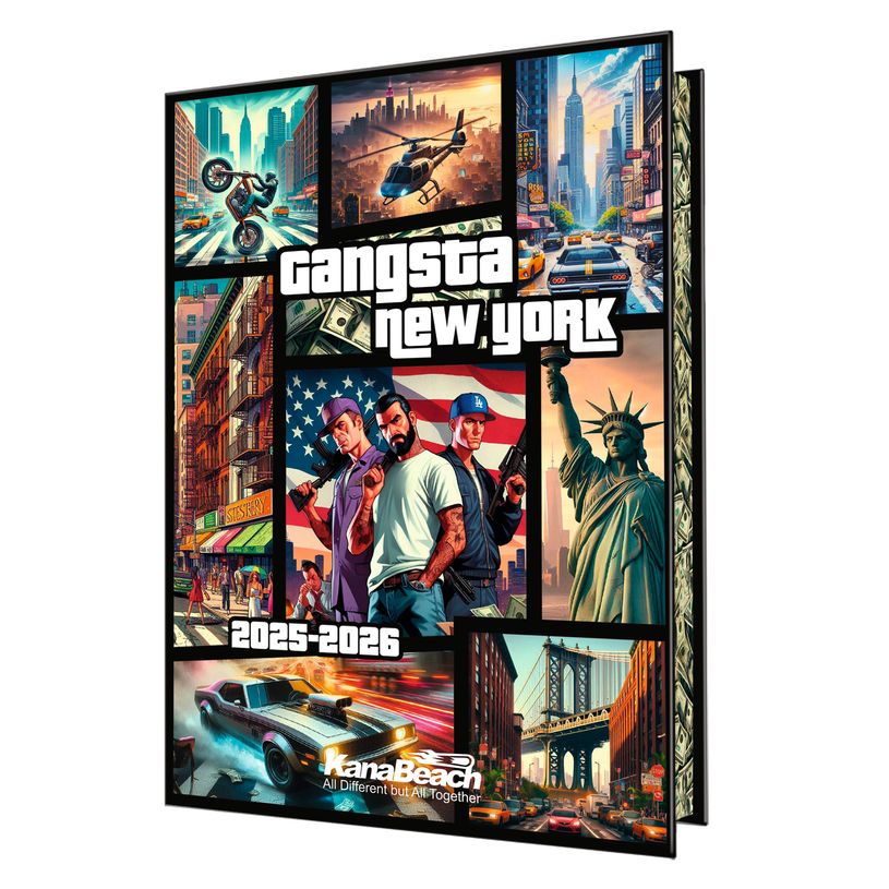 3664447192635-Agenda Kanabeach - 1 jour par page - 12,5 x 17,5 cm - Gangsta New York - Oberthur-P_405228416_1-0