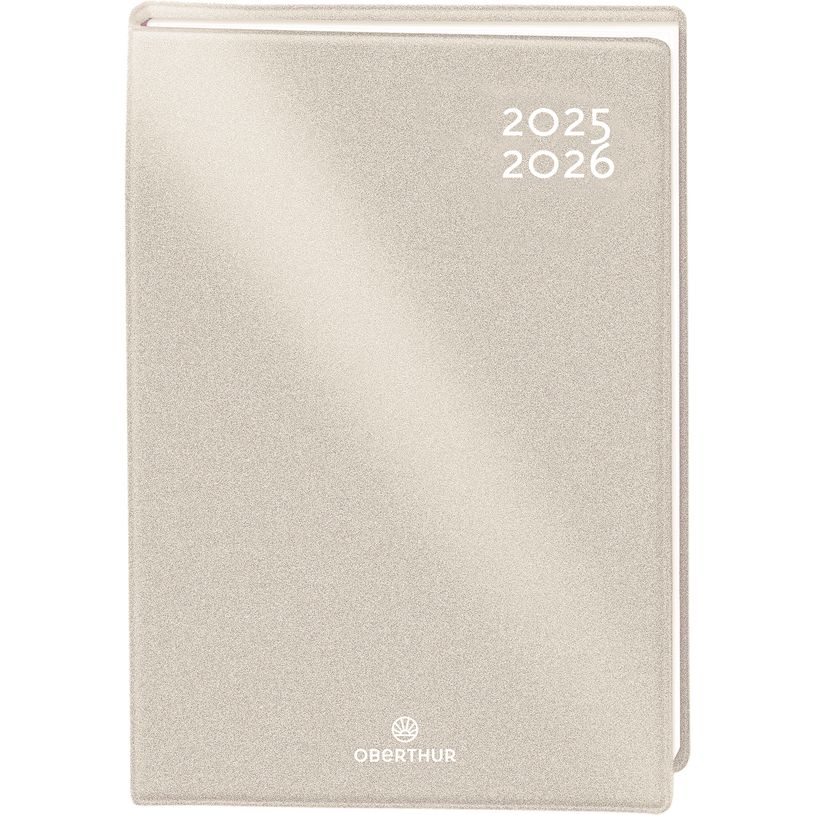 3664447195803-Agenda Gomme métallisé - 1 jour par page - 12,5 x 17,5 cm - perle - Oberthur-P_405228435_1-0