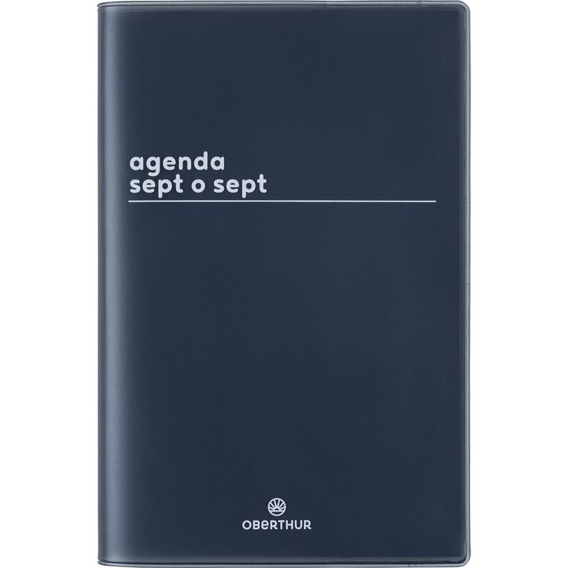 3664447199238-Agenda Boréal - 1 semaine sur 2 pages - 10 x 15 cm - noir - Oberthur-P_405228456_1-0