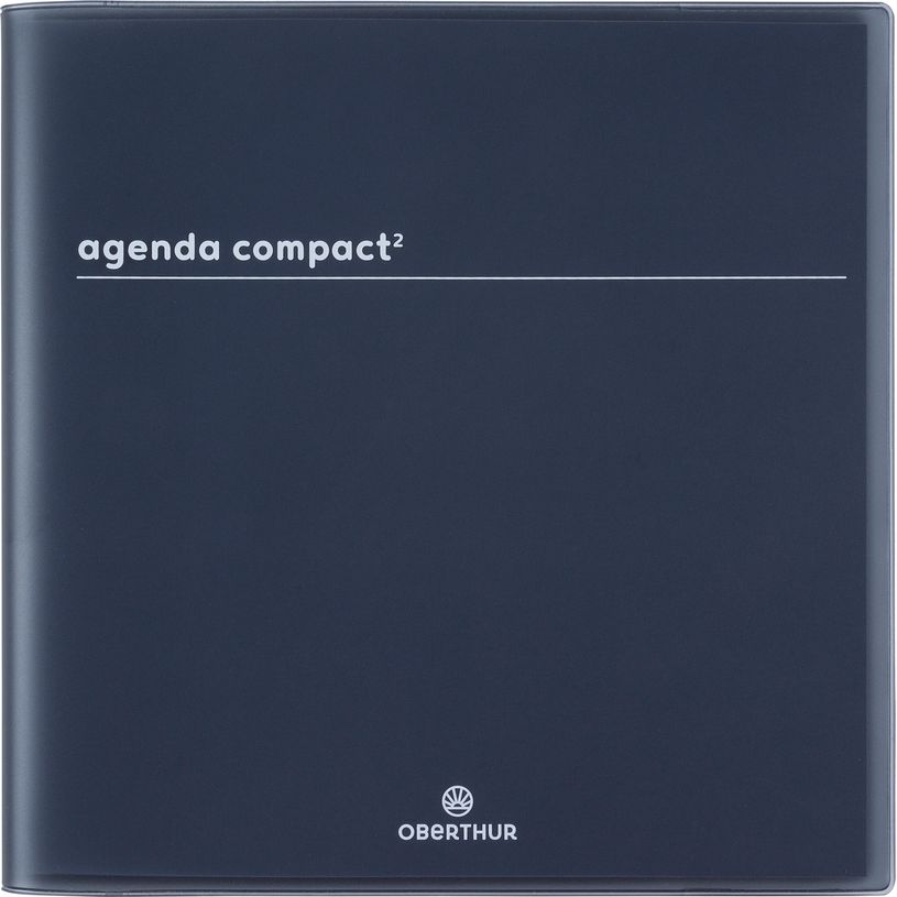 3664447199283-Agenda Boréal - 1 semaine sur 2 pages - 16,5 x 16,5 cm - noir - Oberthur-P_405228459_1-0