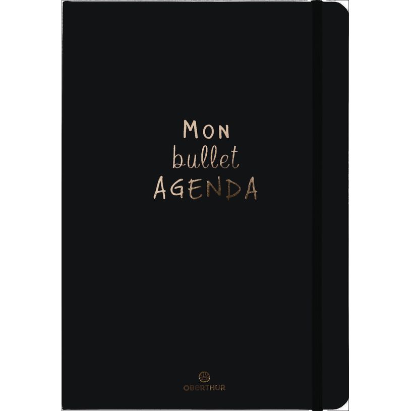 3664447200439-Bullet Agenda - 1 semaine sur 2 pages - 15 x 21 cm - noir - Oberthur-P_405228520_1-0