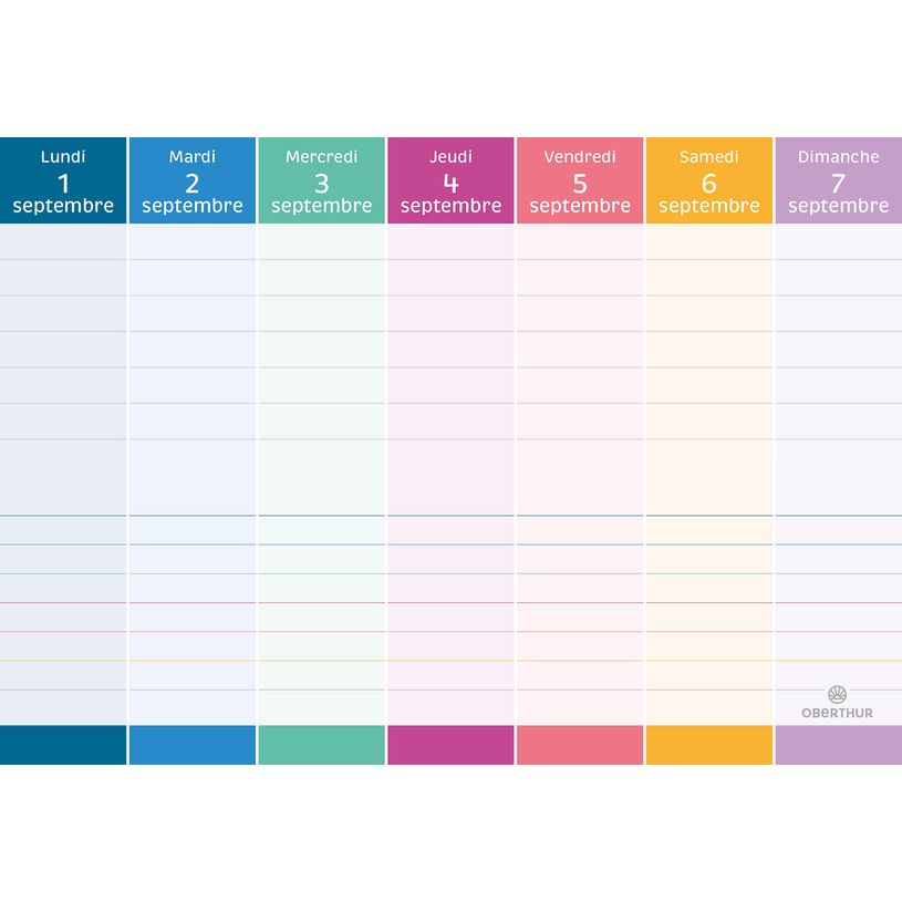 3664447194776-Calendrier d'organisation Hebdo Planning - 18 x 23 cm - 52 feuillets - Oberthur-P_405228535_2-1