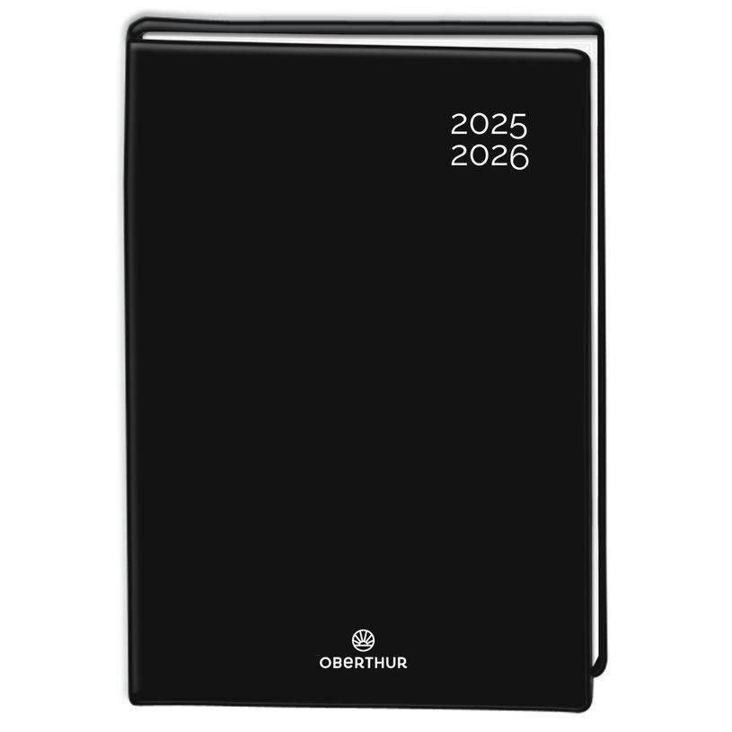 3664447203270-Agenda Gomme - 1 jour par page - 12,5 x 17,5 cm - noir exclusivité Bureau Vallée - Obert-P_405228559_1-0