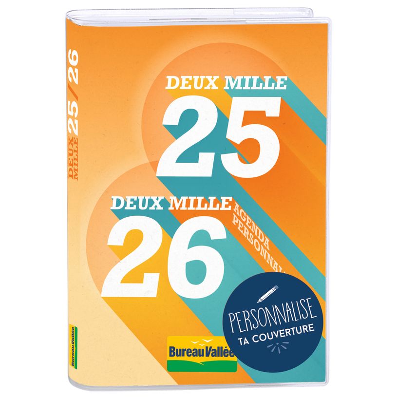3664447203294-Agenda personnalisable - 1 jour par page - 12,5 x 17,5 cm - exclusivité Bureau Vallée - -P_405228561_1-0