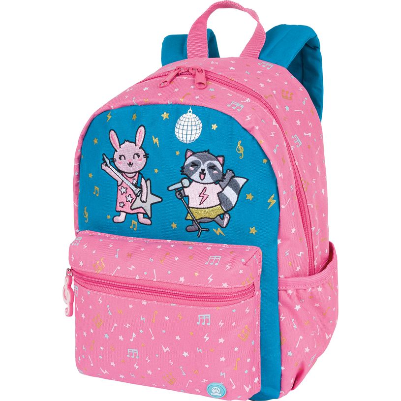 3664447198606-Sac à dos maternelle Music - 1 compartiment - corail ou bleu - Oberthur-P_405229856_2-1
