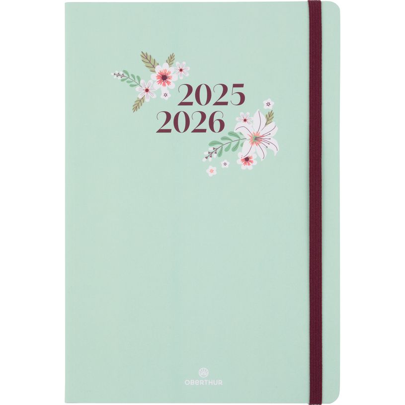 3664447196237-Agenda à élastique Tivoli - 1 semaine sur 2 pages - 17 x 24,5 cm - vert pastel - Oberthu-P_405229866_1-0