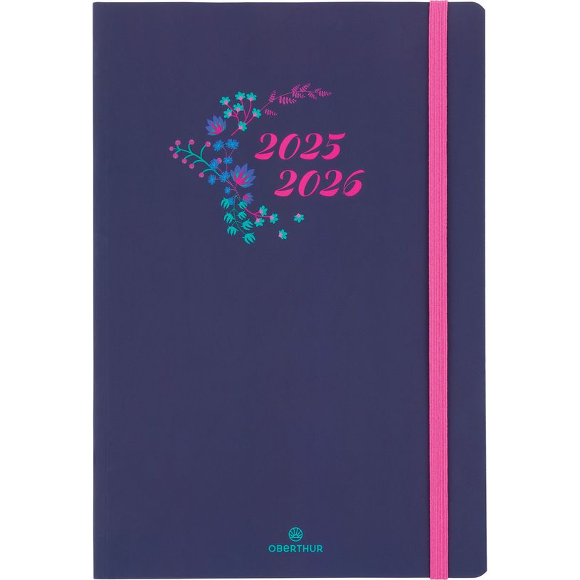3664447196220-Agenda à élastique Tivoli - 1 semaine sur 2 pages - 17 x 24,5 cm - bleu nuit - Oberthur-P_405229867_1-0