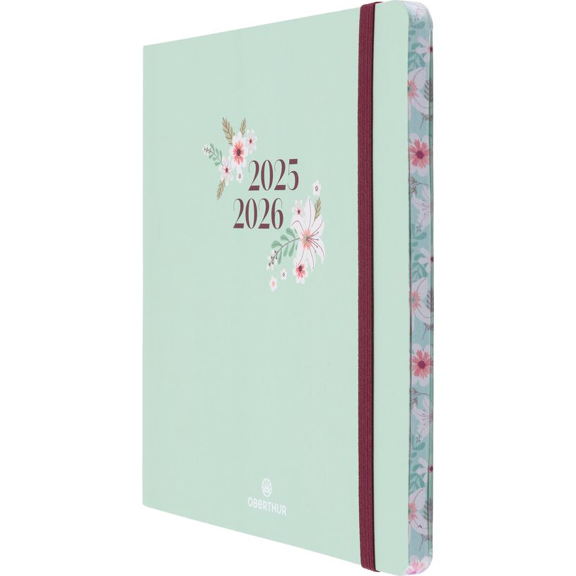 3664447196251-Agenda à élastique Tivoli - 1 semaine sur 2 pages - 16,5 x 16,5 cm - vert pastel - Obert-P_405229869_2-1