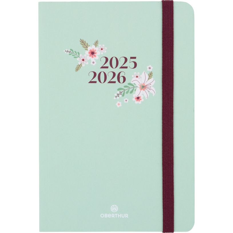 3664447196312-Agenda à élastique Tivoli - 1 semaine sur 2 pages - 10 x 15 cm - vert pastel - Oberthur-P_405229875_1-0