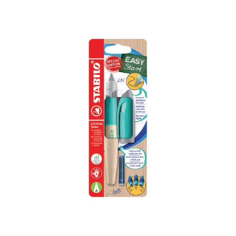 4006381606226-STABILO EASYbirdy Timber - Stylo plume - non permanent - bleu roi-P_405230143_1-0