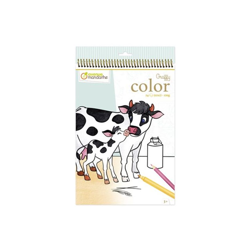 3609510521042-Graffy Color, Mum-Baby farm animals - livre à colorier (relié par spirale)-P_405231614_2-0