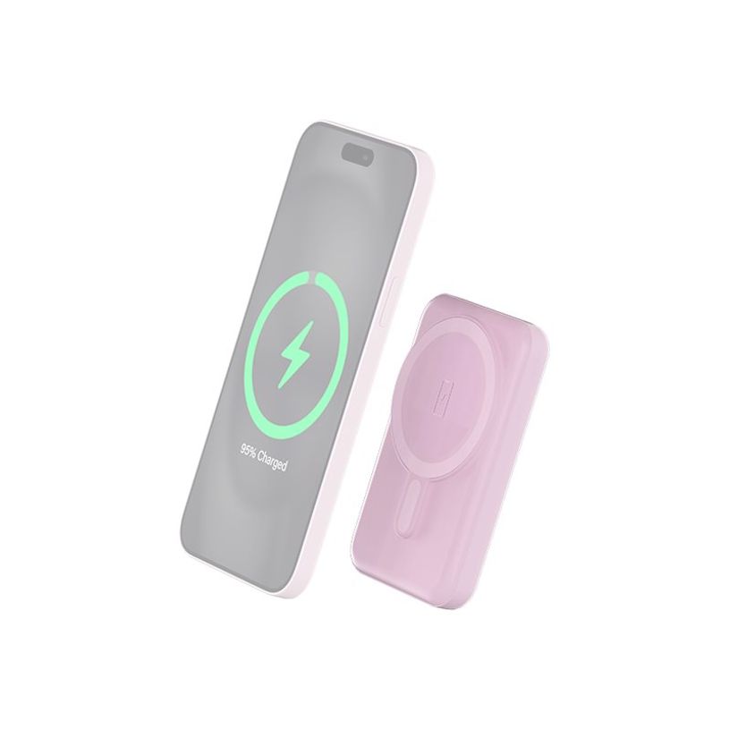 3571211524786-BIGBEN Connected - Banque d'alimentation - magnetic MagSafe wireless, Qi - 5000 mAh - 10 Watt - 2 connecteurs de sor-P_405231861_3-4